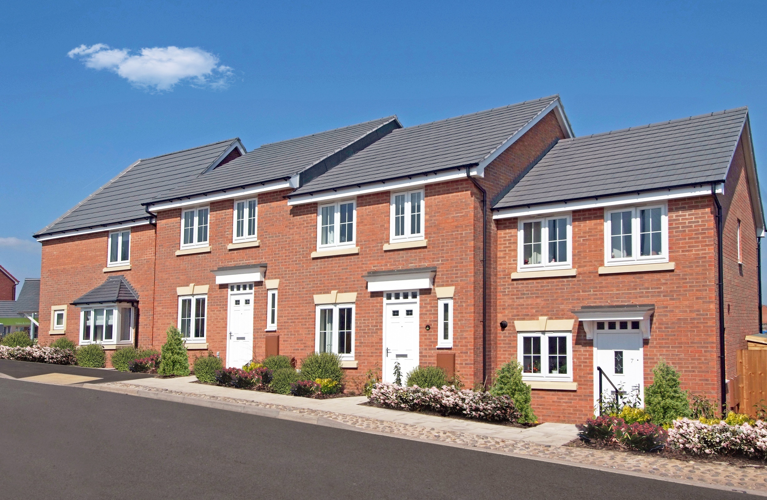 newly built houses