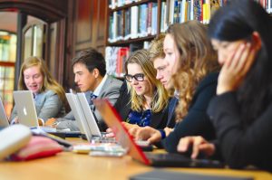 Wellington College Students Studying Laptops
