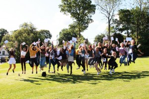 Burgess Hill School Girls GCSE Results 2014 Jumping For Joy