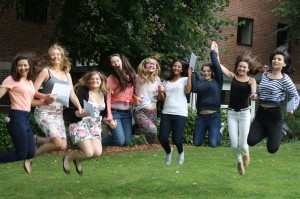 Woldingham School A Level Results Day Jumping For Joy