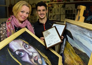 NORTH WITH WORDS.  Ellesmere college is the only school in West Midlands to receive special arts accreditation. Member of Royal Ballet Iain Mackay is seen here with Zoe Fisher.  25.11.15 PIC BY LAURA DUTFIELD COPYRIGHT OF SHROPSHIRE NEWSPAPERS