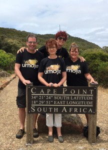Liz Dillarstone Nicola Guise David Marshall (CEO of IN Canada) and Colleen Cole (Canadian Umojee) at Cape Point South Africa
