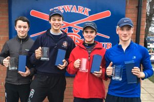 20161203 Rowing U18 Quad Scull Race Win in Newark 002