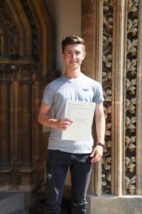 Callum Hudson collecting results