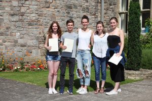 IB students at Taunton School on results day 6 July 2017