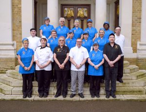 Gary Law and the Catering Team in new uniforms January 2017