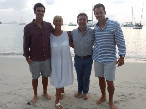 Tim Parsons Gill Hales Rob Hales and Sam Parsons a month before Hurricane Irma