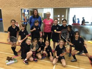Judy Murray with Monmouth School Girls' Prep pupils 2