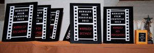 Bedales School Film Festival trophies