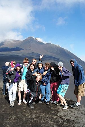 Bedales Students on Mt Etna 