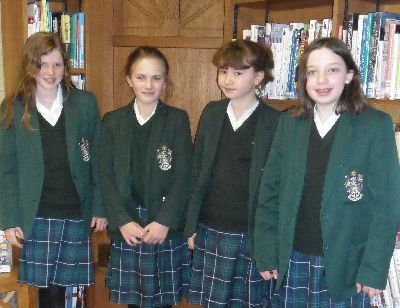 Lily McCarry, Beatrice Thomas, Eloise Bance and Kirsty Sadler - Spelling Bee team 2012