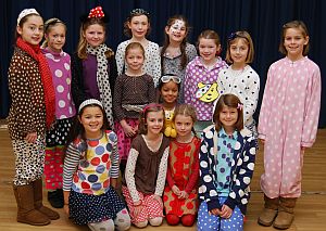 Spotty Burgess Hill girls on Children in need day