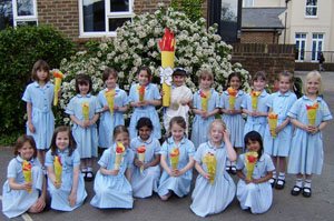 Burgess Hill School for Girls with their olympic torches
