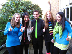 Farlington School students dressed up as their physics teacher