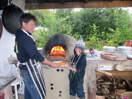 Woodfire pizza making