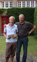 Mauritz and Father pleased with his results