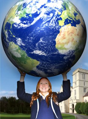 Llandovery School world vision day globe