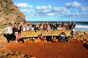 Luckley-Oakfield School pupils on school trip in South Africa