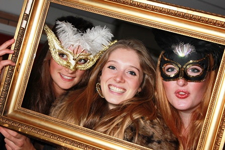 Girls in the frame at Oundle Masquerade Ball