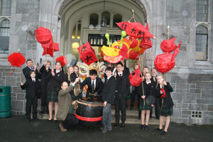 Plymouth College pupils celebrating Chinese New Year