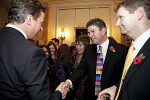 David Cameron meets Plymouth College teacher Jonathon Shields