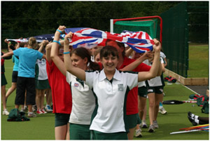 Priors Field School pupils at sporting event