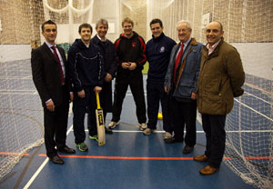 Ratcliffe College students using indoor cricket nets