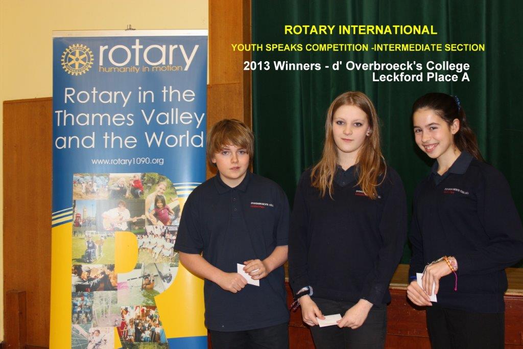 D'Overbroecks college youth speaking competition rotary