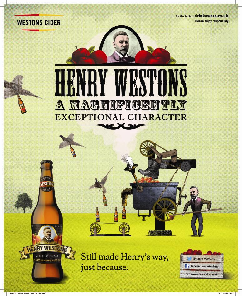 Westons Cider announces new creative for its Henry Westons brand