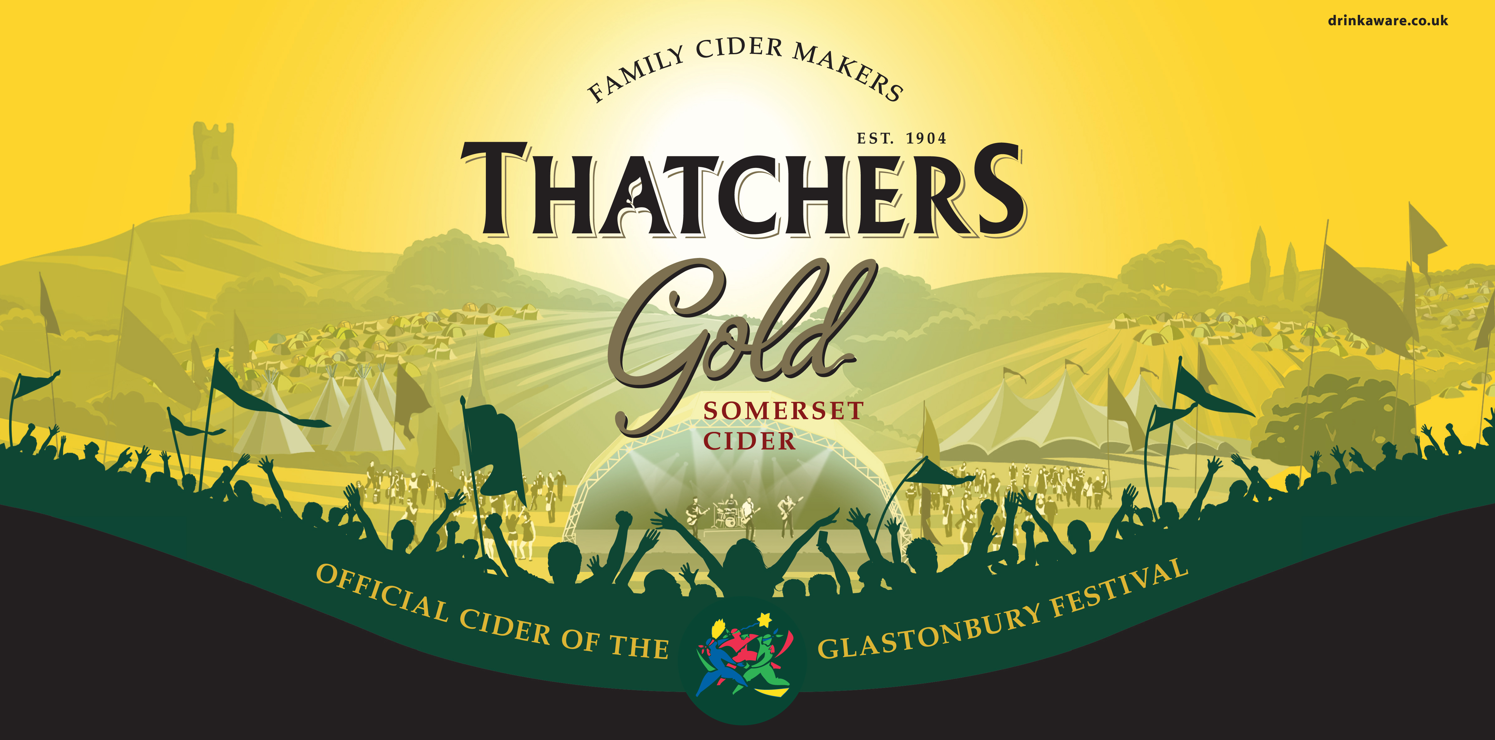 Thatchers Cider official cider of Glastonbury Festival