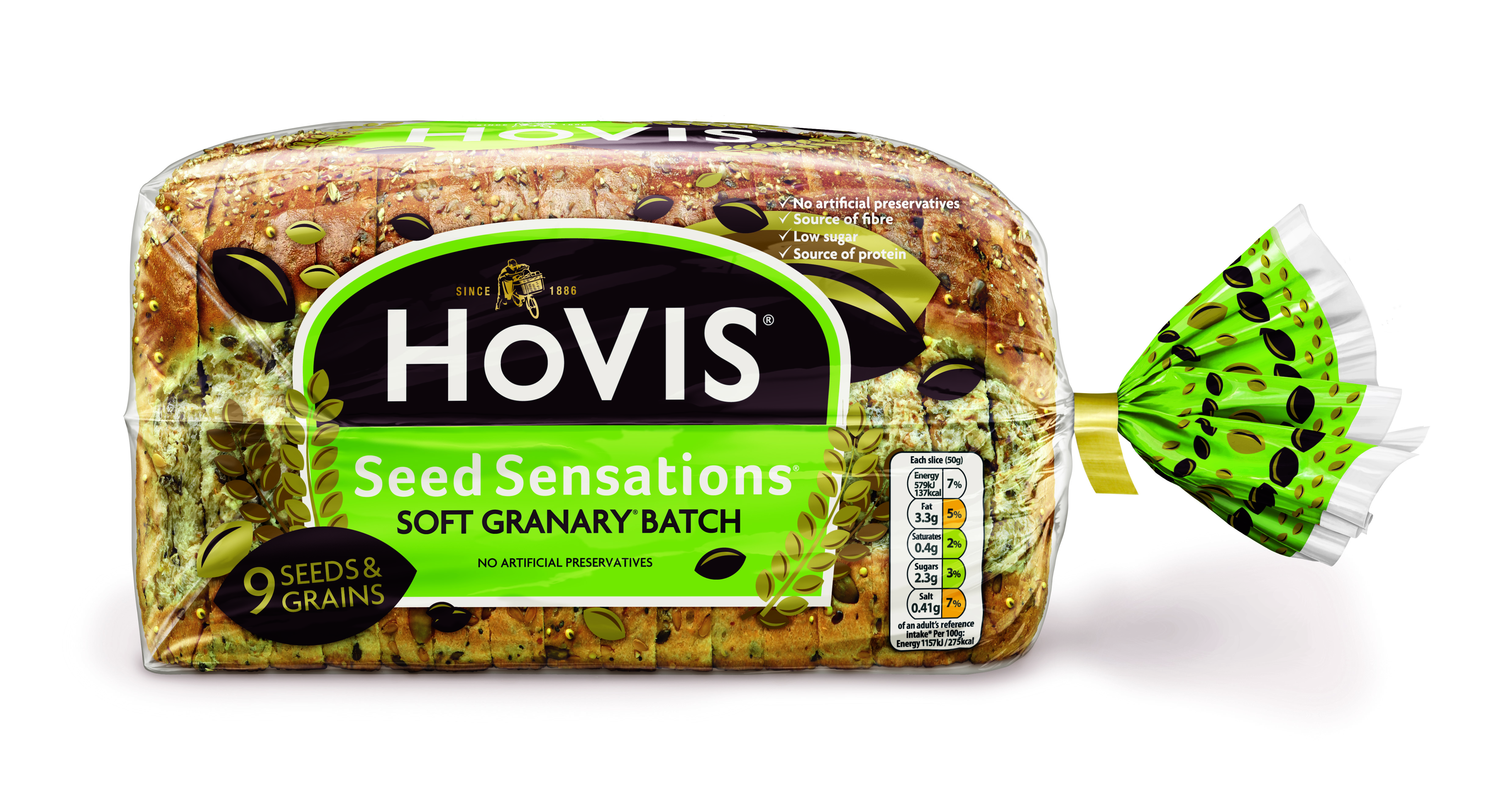 Each slice. Hovis. Ховис. Artificial Seed. Cool Sensation Seed.