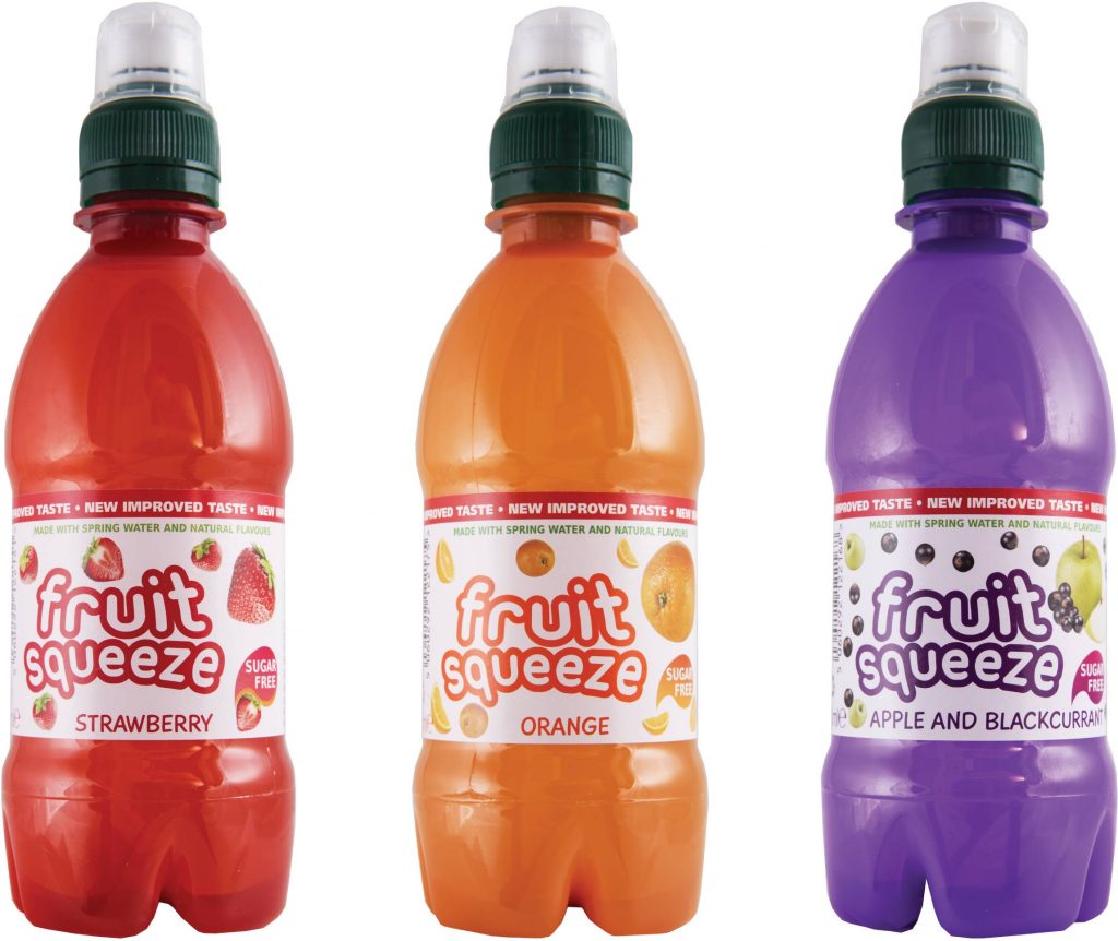 Fruit Squeeze soft drink range re-launches with zero sugar