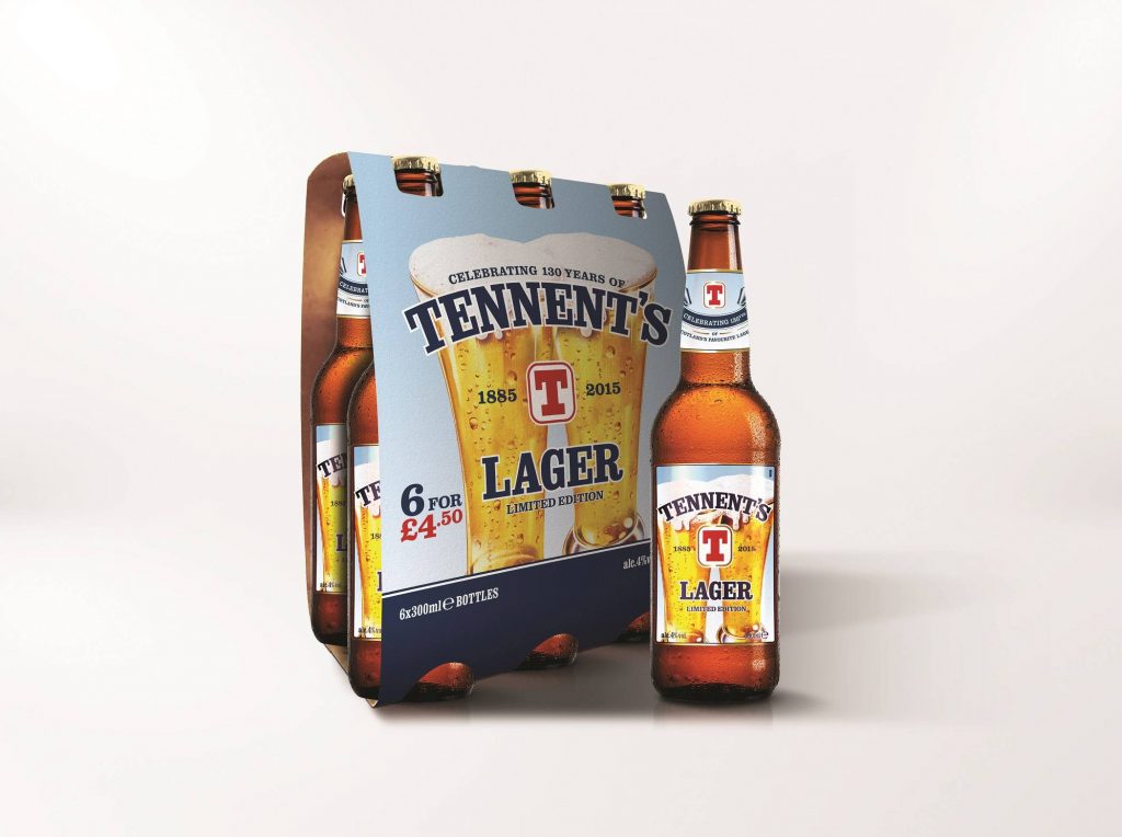 Limited edition 'retro' pack for Tennent's