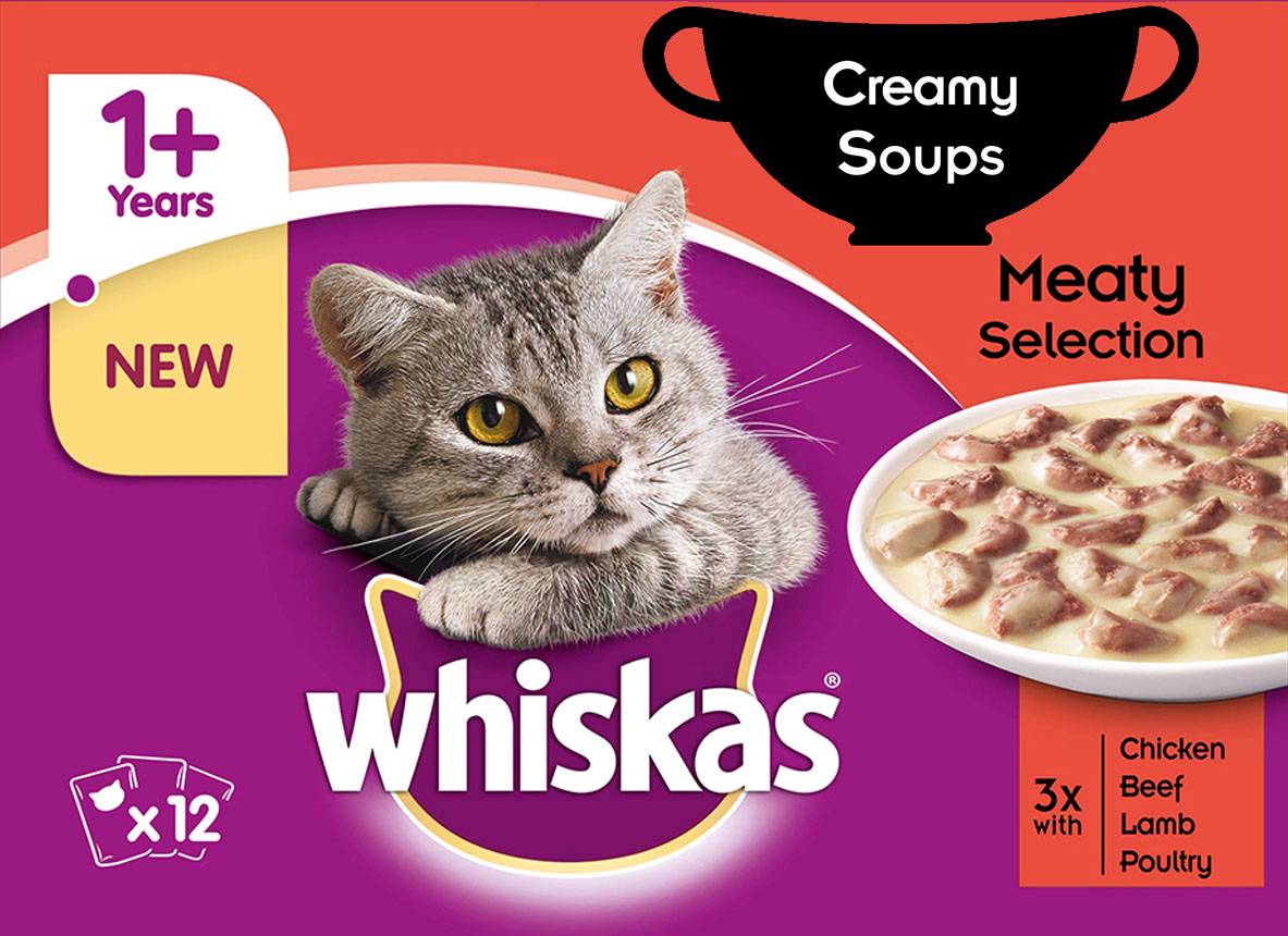 Whiskas creamy on sale soup cat food