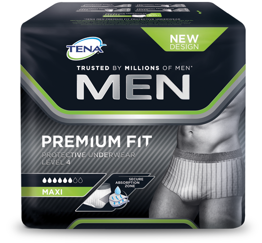 Tena Men updates Premium Fit Level 4 pants design