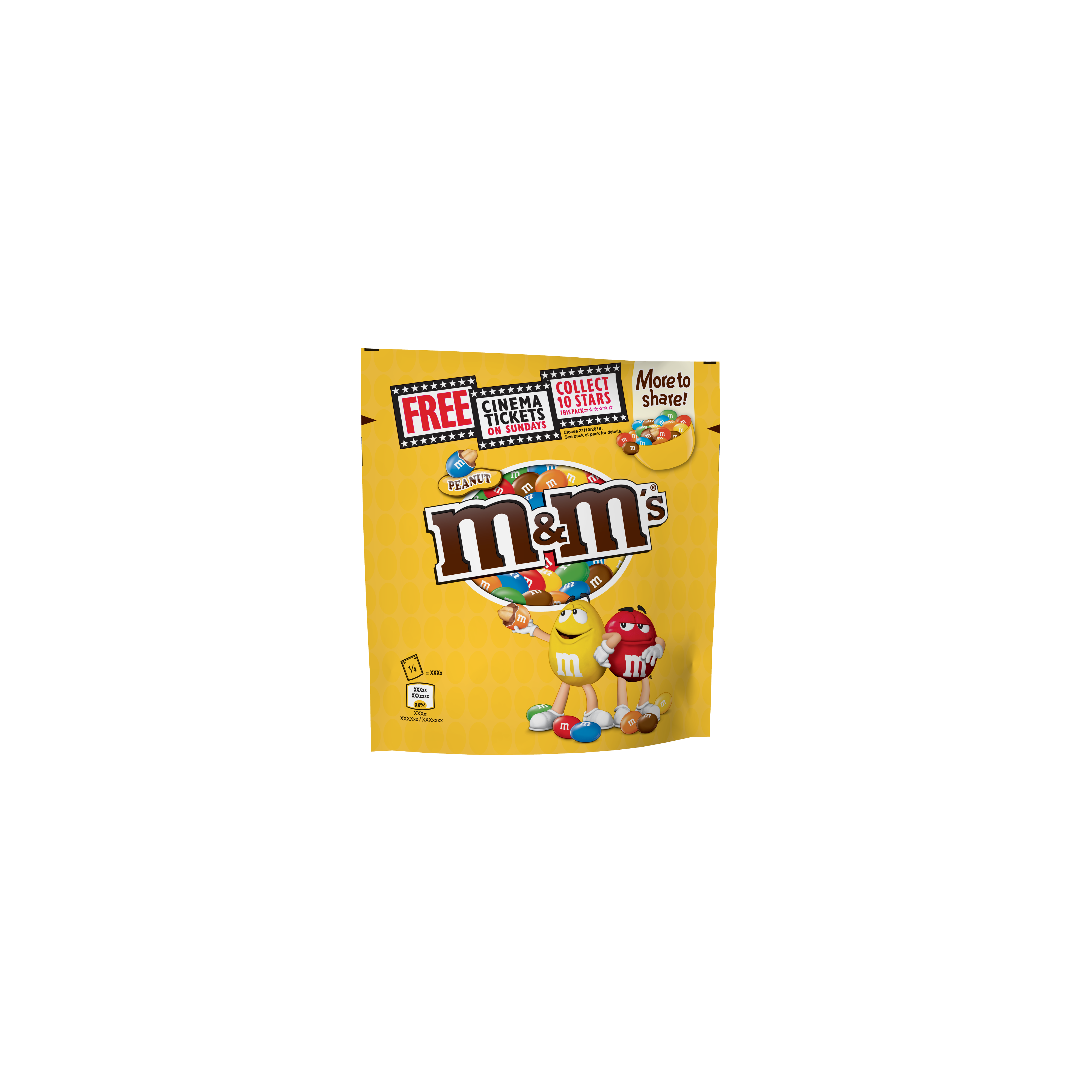 M&M's Peanut Chocolate More To Share Pouch 268 G