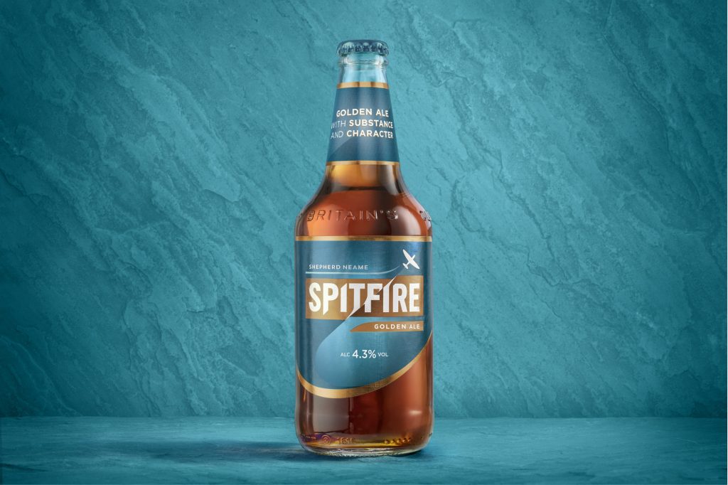 Spitfire beer gets updated label design