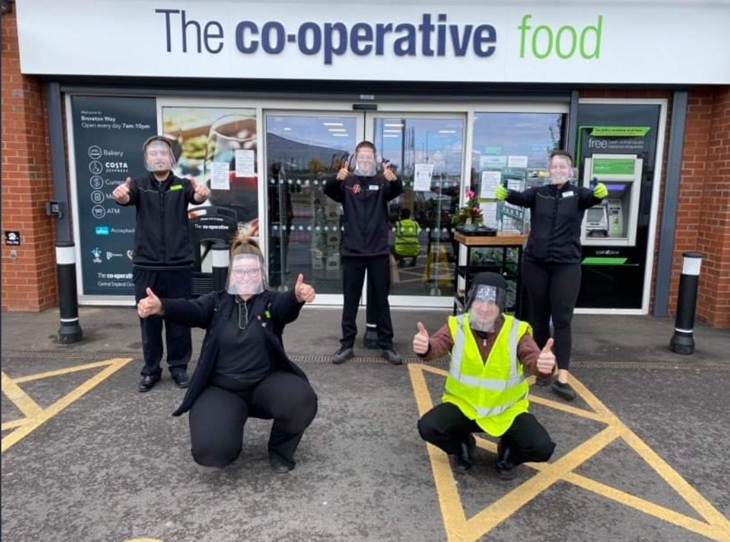 Coop rolls out face visors for staff