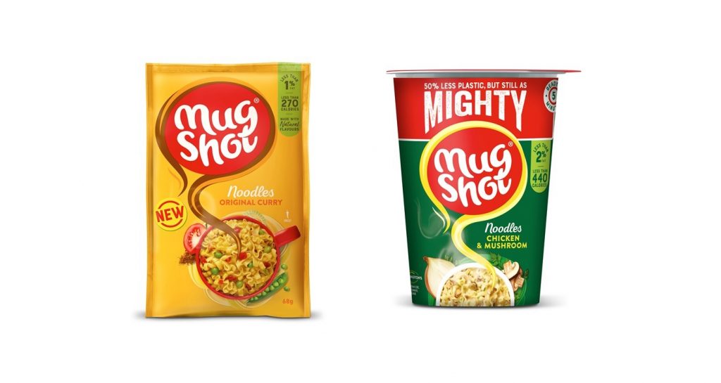 New flavours and pack design for Mug Shot snack range