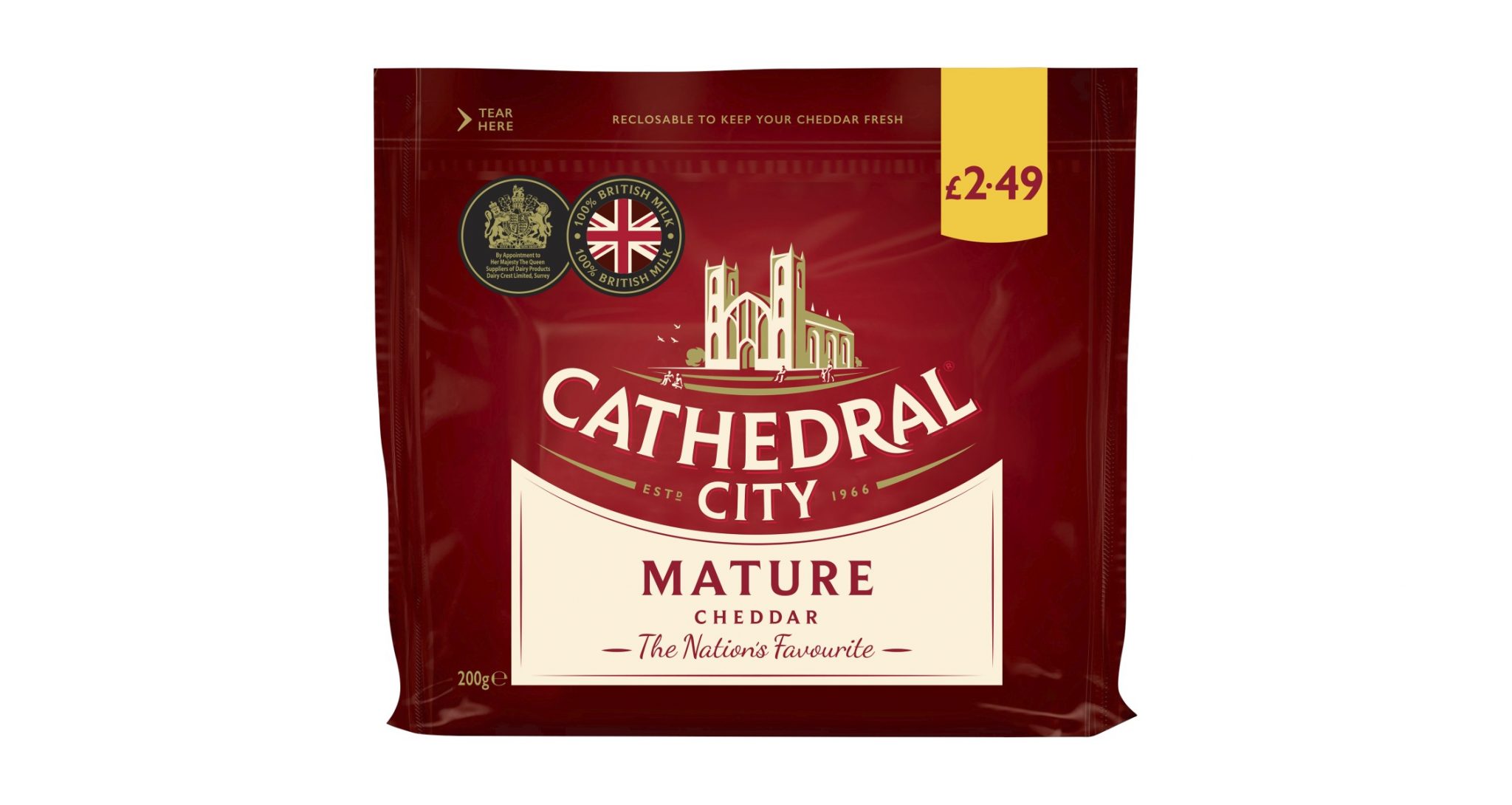 New design roll-out for Cathedral City price-marked packs