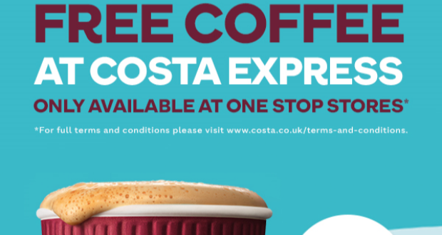 One Stop offers customers a free Costa