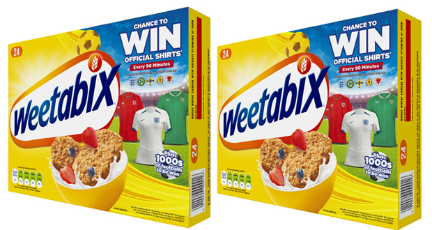 Weetabix to give away an official football shirt every 90 minutes