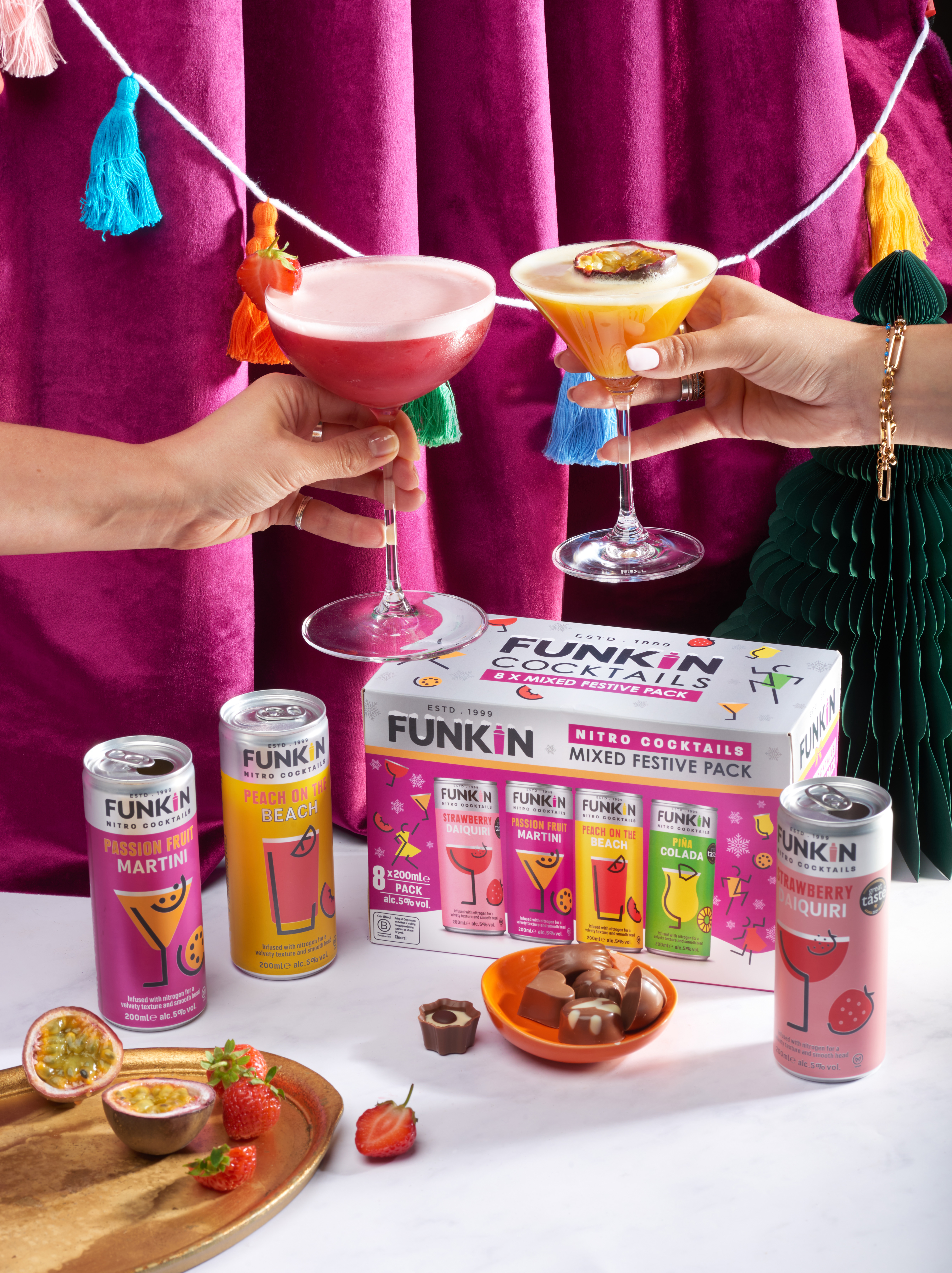 Get into the festive mood with FUNKIN COCKTAILS and embrace the Christmas spirit "Christmas spirit, "Funkin Cocktails, Christmas, Cocktails, embrace, Festive, Funkin, mood, spirit Food and Beverage Business