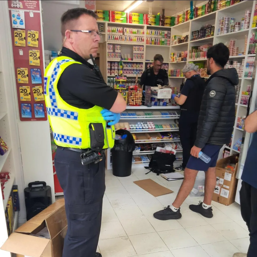 Illegal vapes, tobacco and cannabis products seized from four Weymouth  stores