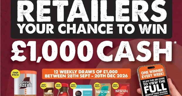 Nescafé gives convenience retailers the chance to win £1,000 every week